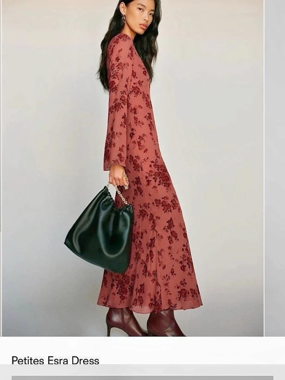 Reformation Esra Dress Floral Maxi Dress in Red